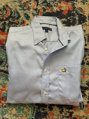 Masters Button-Down Blue Shirt Size Medium